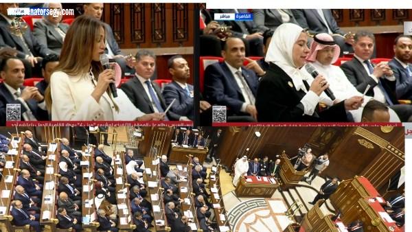 المرأةتتصدرالمشهدفي مجلس الشيوخ باخطاء لغوية في أداء القسم 