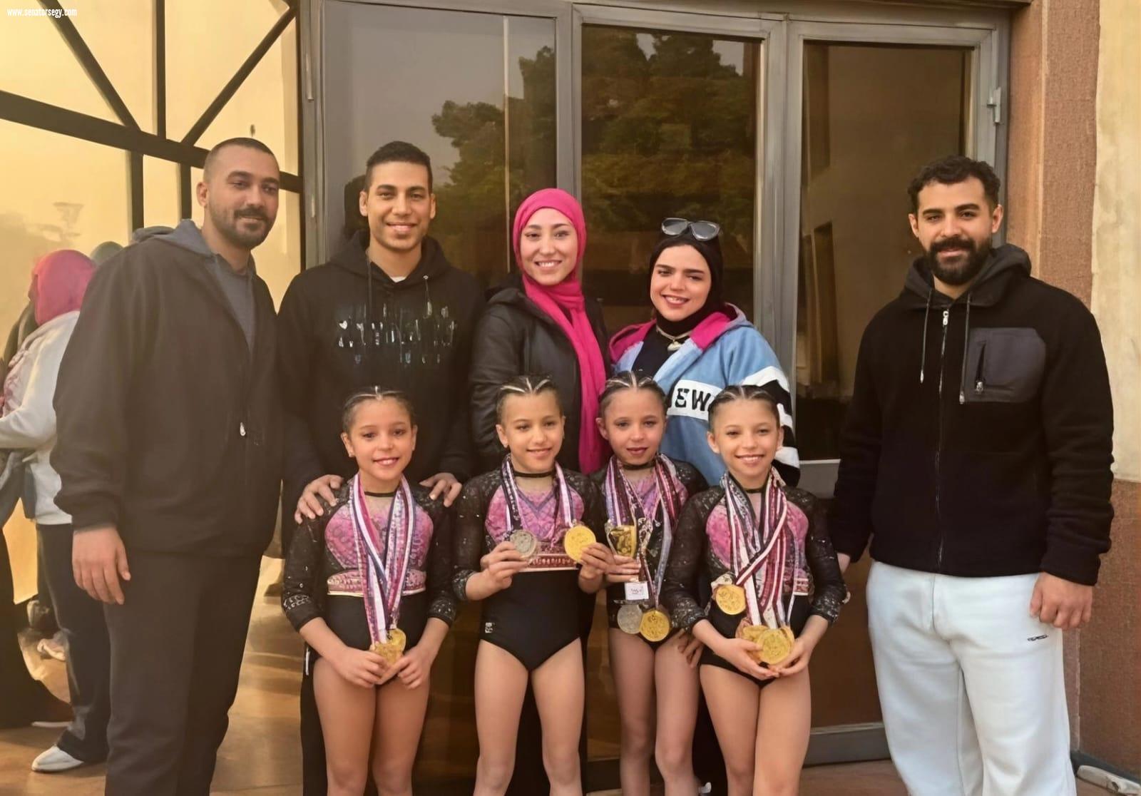 ليلى محمود تحصل على ذهبيتين فى بطولة كأس مصر للجمباز تحت 9 سنوات 2025 / 2026