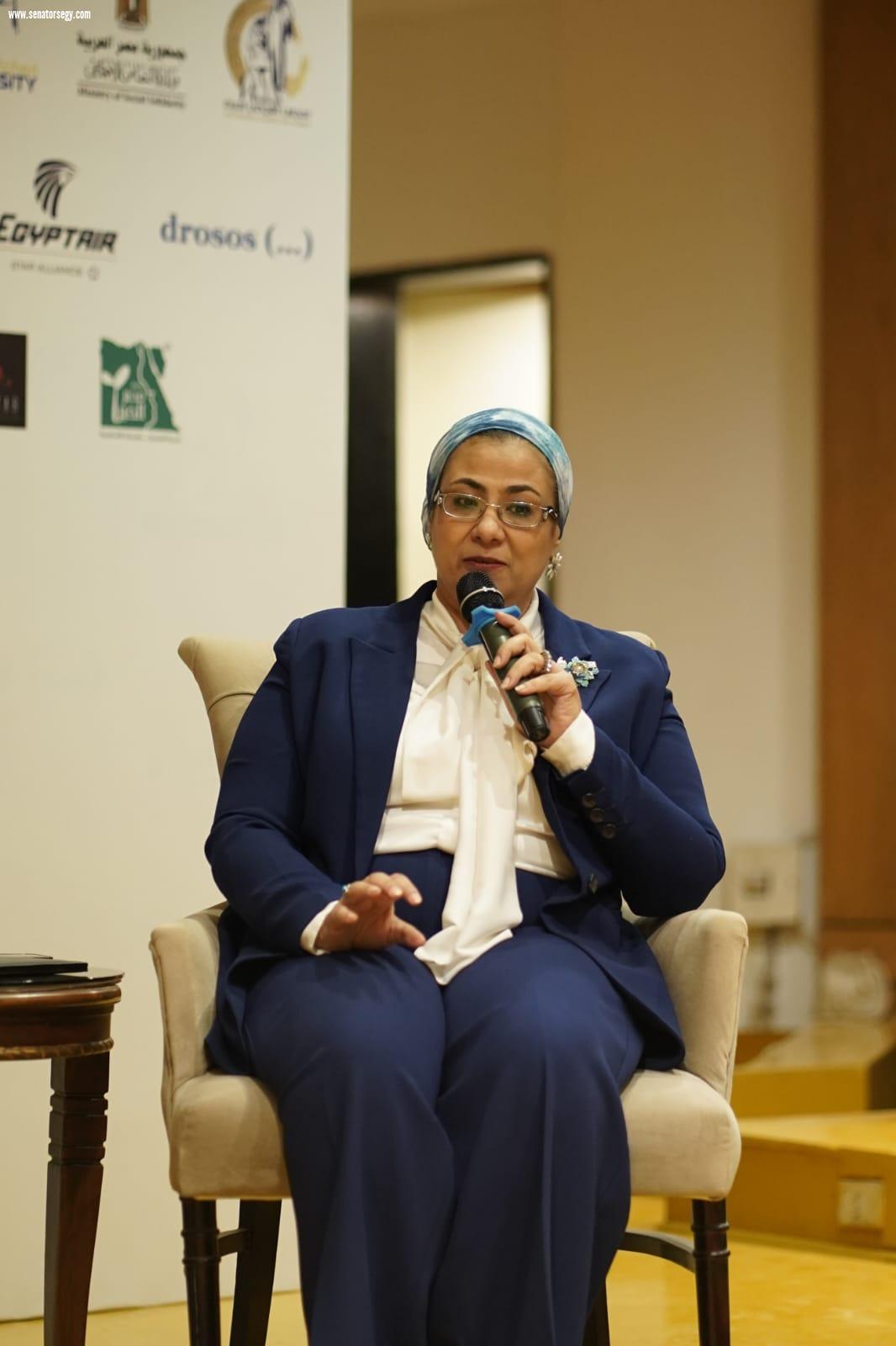 المستشارة أمل عمار تشارك في اللقاء الذي نظمه الاتحاد الأوروبي على هامش مهرجان أسوان الدولي لأفلام المرأة 